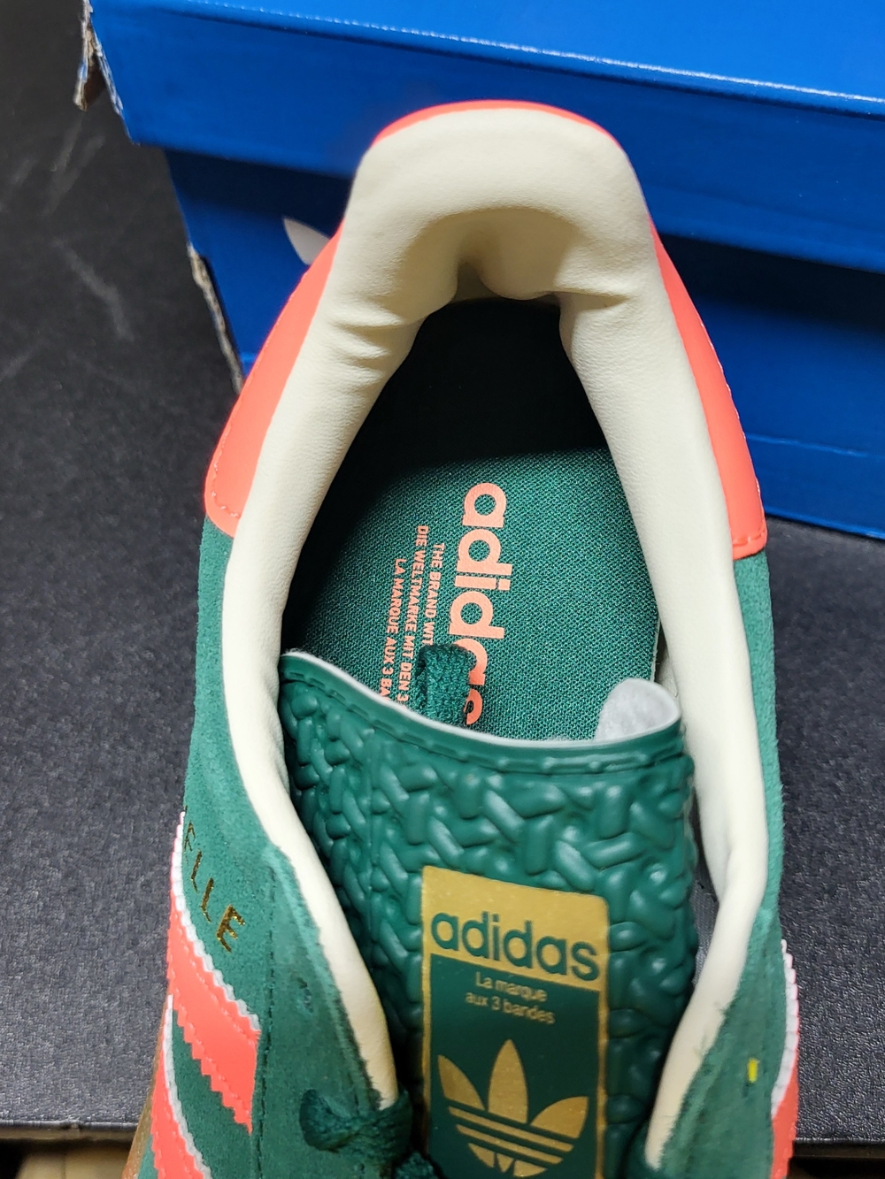 *NEW* Adidas Gazelle Bold J Green Coral Hurricanes Platform Size Youth 5 Women 6 - Picture 7 of 9